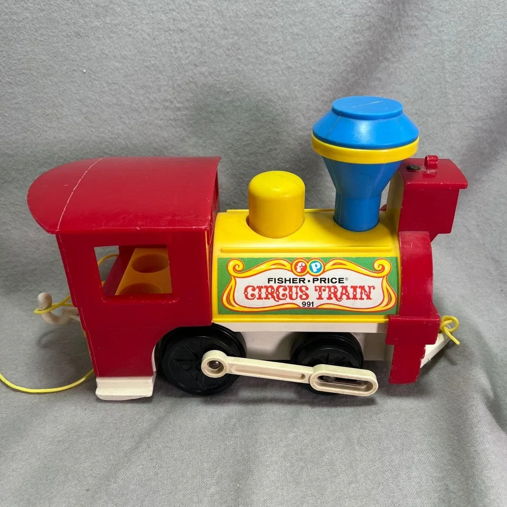 Fisher-Price Circus Train 991 Vintage 1973 Near Complete Whistle Works Original